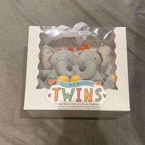 Plush Elephant Twins Gift Set